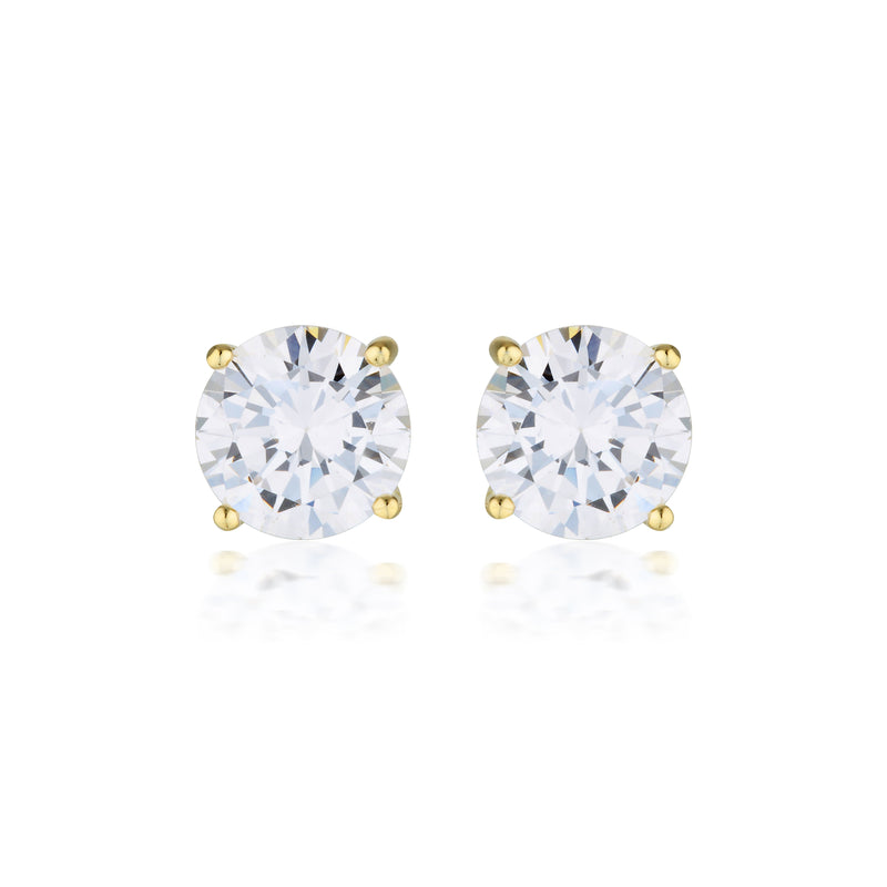 Georgini Moissanite Studs 3.00ct in 9ct Yellow Gold