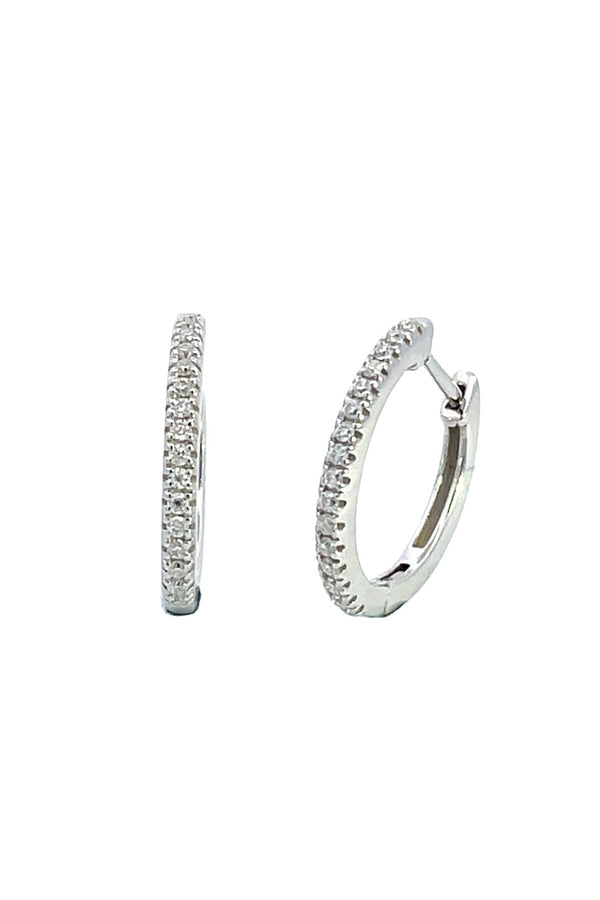 Georgini Hoops 0.15ct in 9ct White Gold Earrings