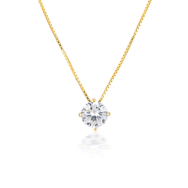 Georgini Moissanite Pendant 1.00ct in 9ct Yellow Gold