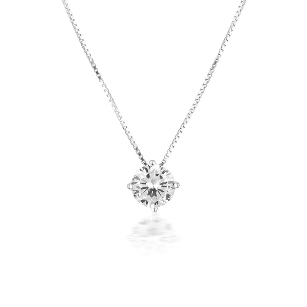 Georgini Moissanite Pendant 1.00ct in 9ct White Gold