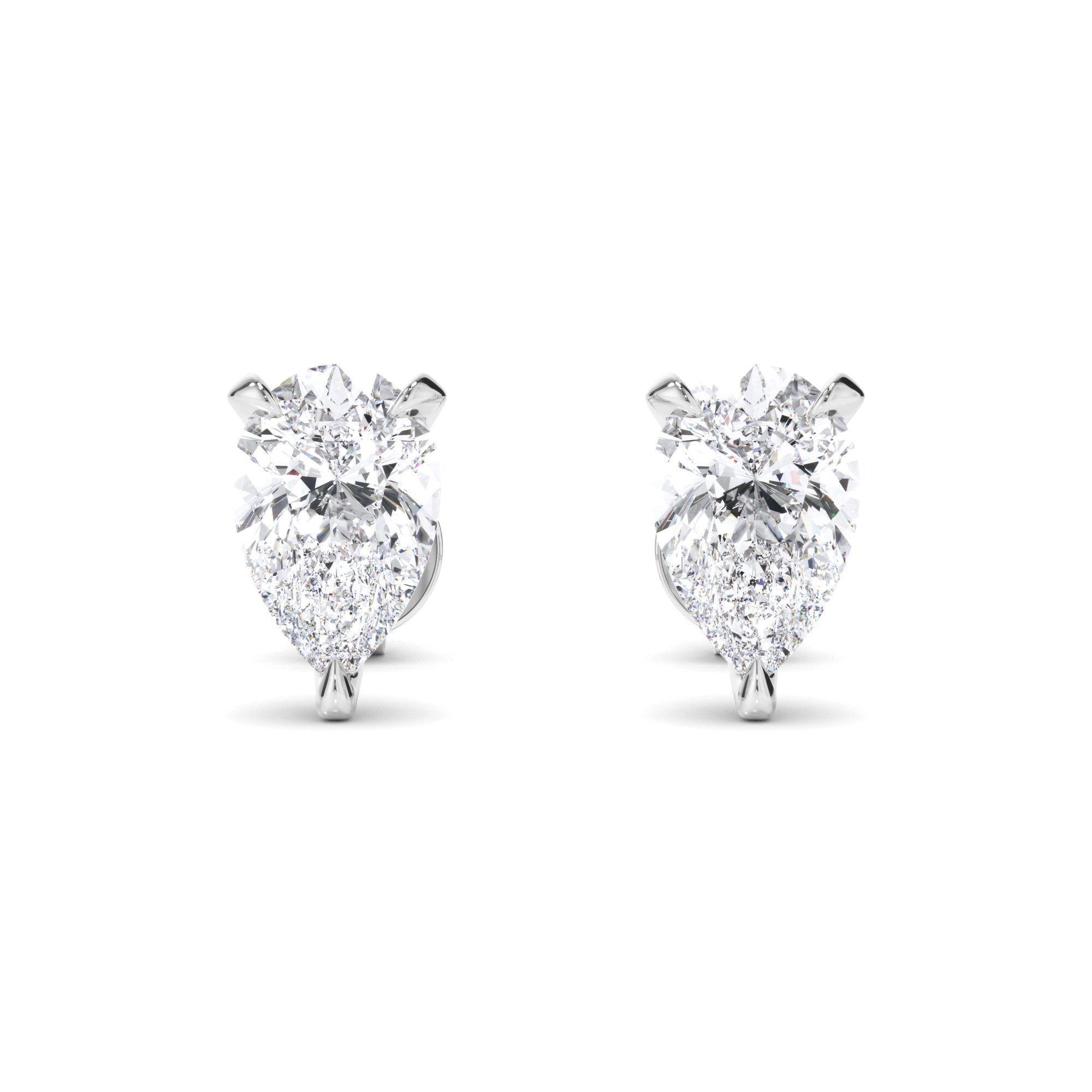 Pear Cut Diamond Stud Earrings