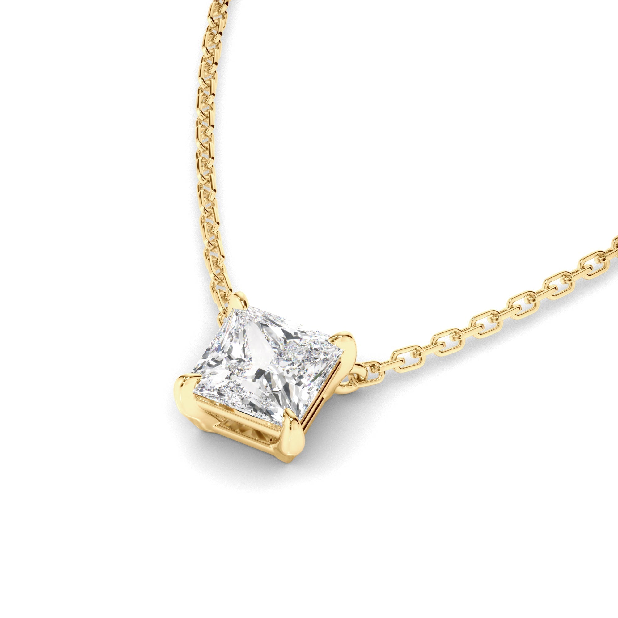 Princess Cut Diamond Necklet