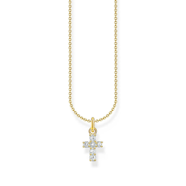 THOMAS SABO Cross pendant necklace with white zirconia
