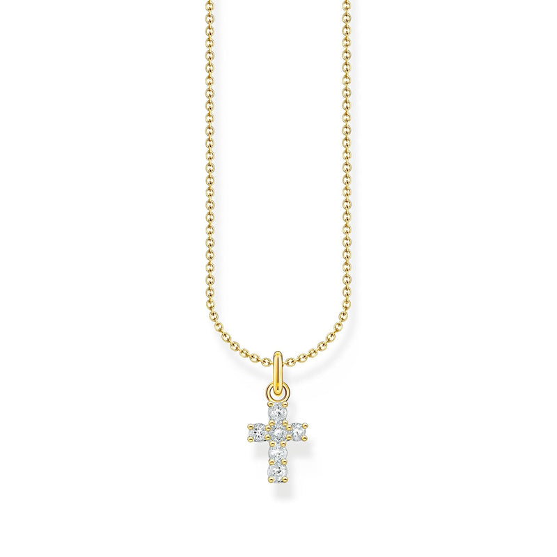 THOMAS SABO Cross pendant necklace with white zirconia