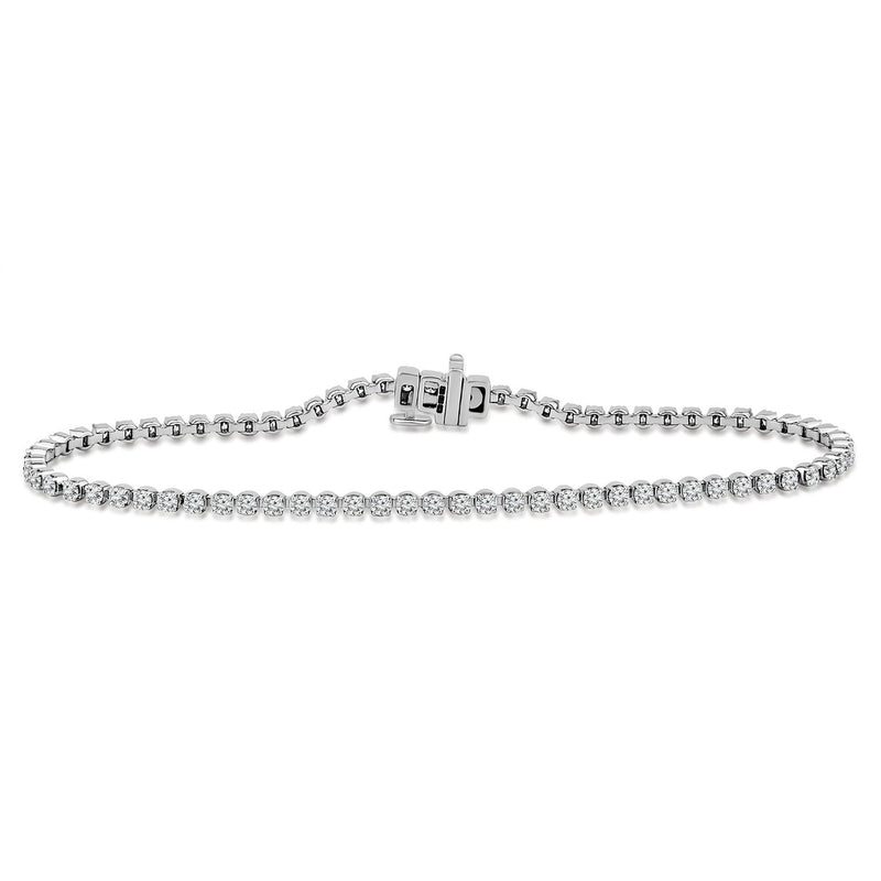 2.00ct Lab Grown Diamond Tennis Bracelet in 18K White Gold