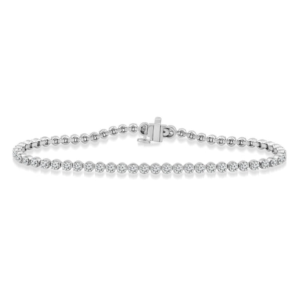 3.00ct Lab Grown Diamond Tennis Bracelet in 18K White Gold