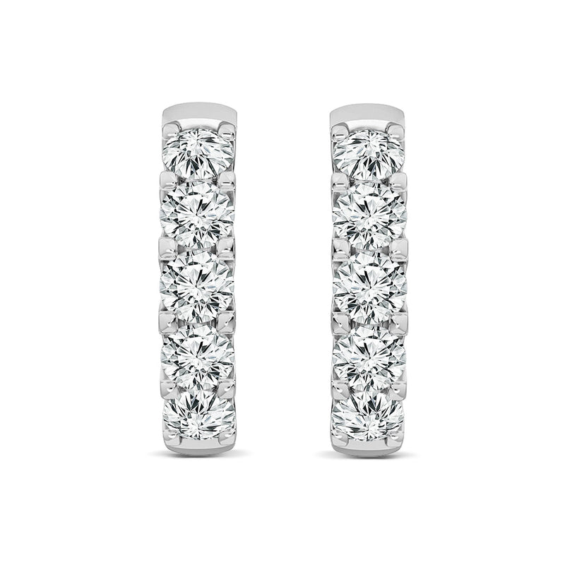 1.00ct Lab Grown Diamond Hoop Earrings in 18ct White Gold