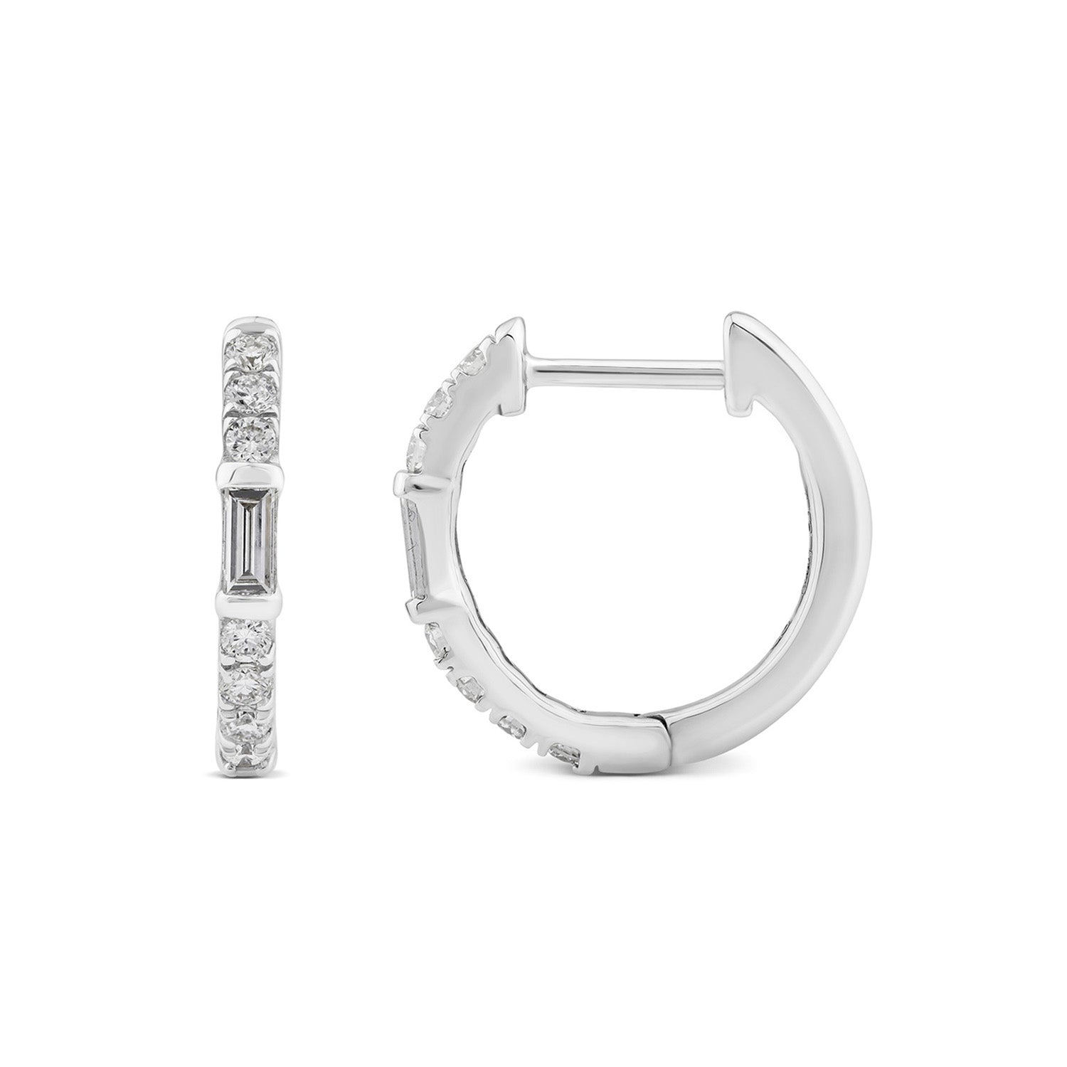 1.00ct Lab Grown Diamond Hoop Earrings in 18ct White Gold