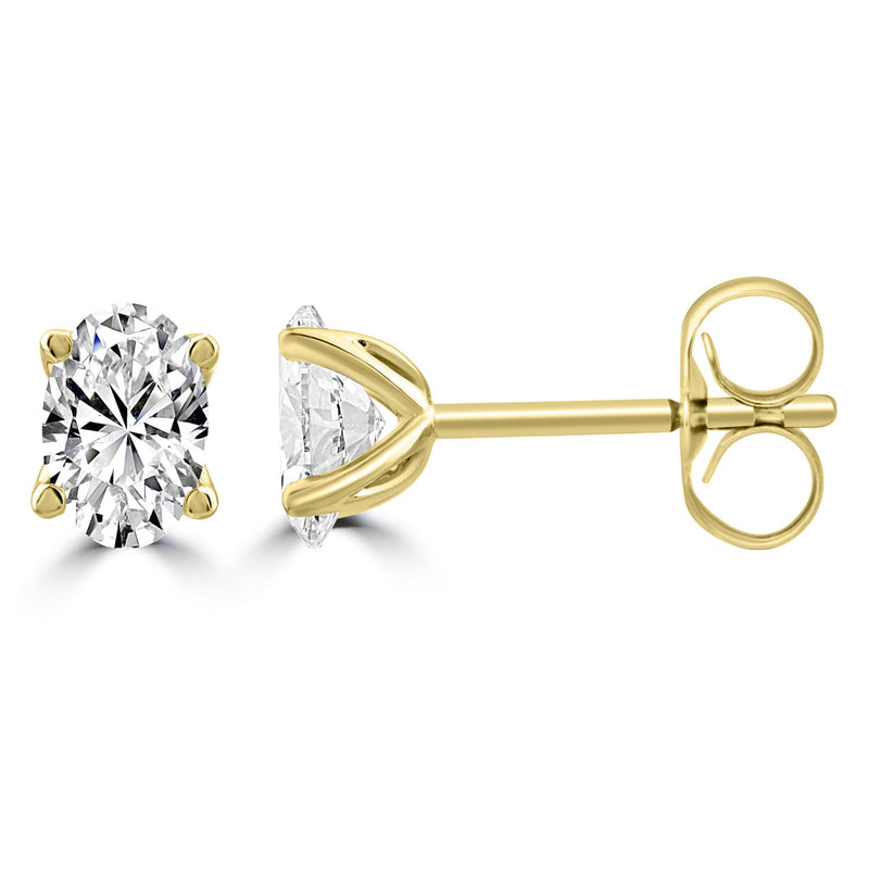 1.00ct Lab Grown Diamond Earrings in 18ct Yellow Gold