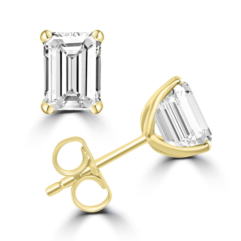 1.00ct Lab Grown Diamond Earrings in 18ct Yellow Gold