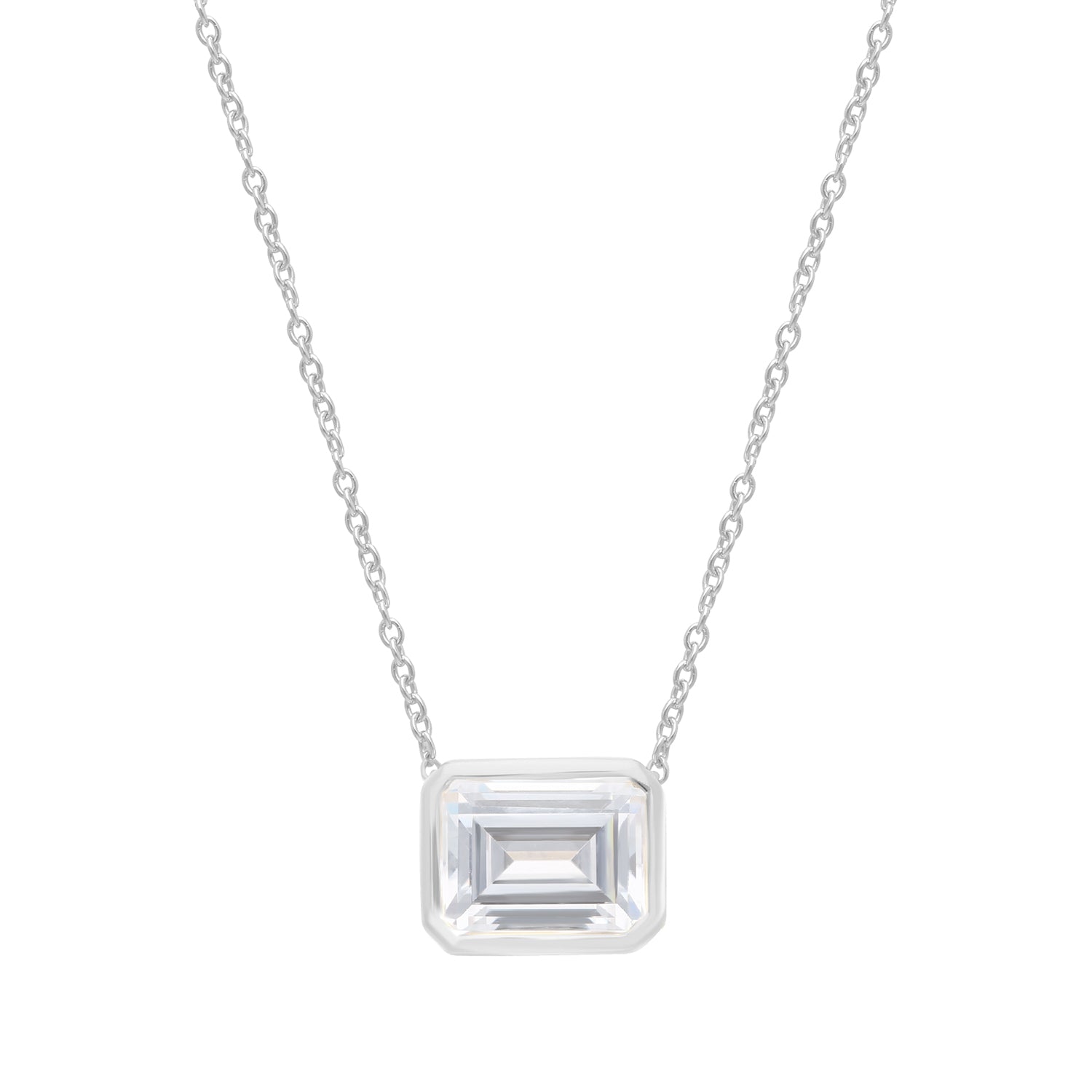 2ct Lab Grown Diamond Necklace in 9ct White Gold