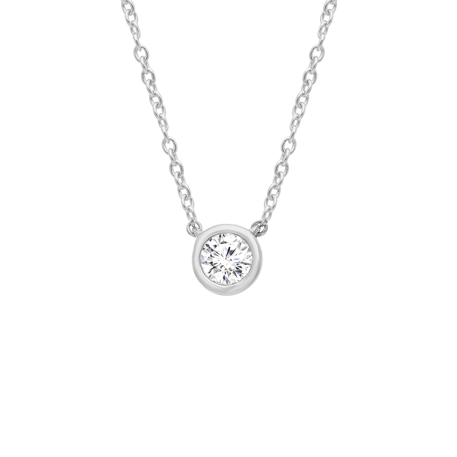 0.15ct Lab Grown Diamond Necklace in 9ct White Gold