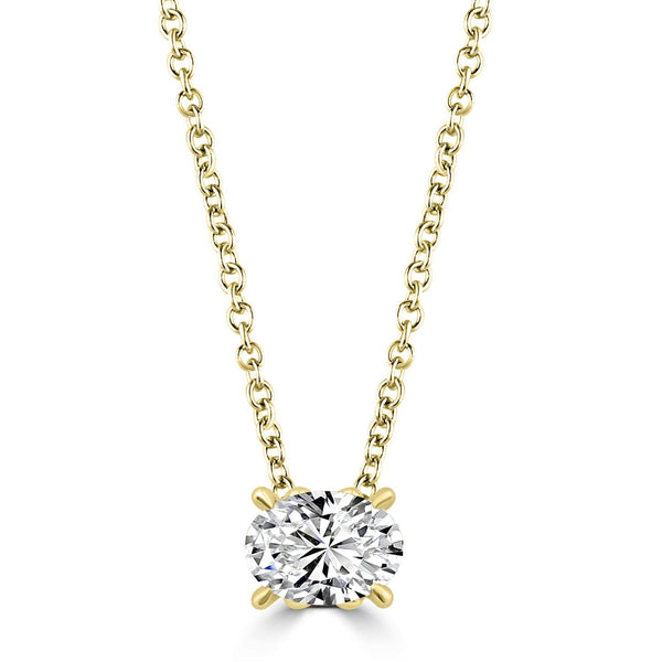 0.70ct Lab Grown Diamond Necklace in 18ct Yellow Gold