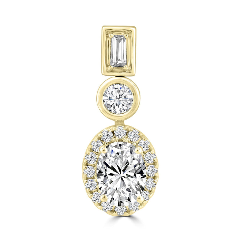 1.50ct Lab Grown Diamond Pendant in 18ct Yellow Gold