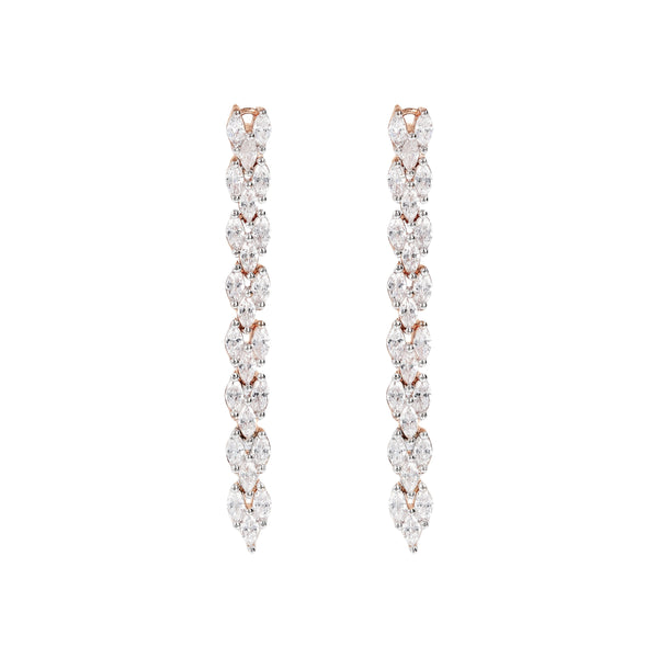 Bronzallure Cubic Zirconia Long Pendant Earrings