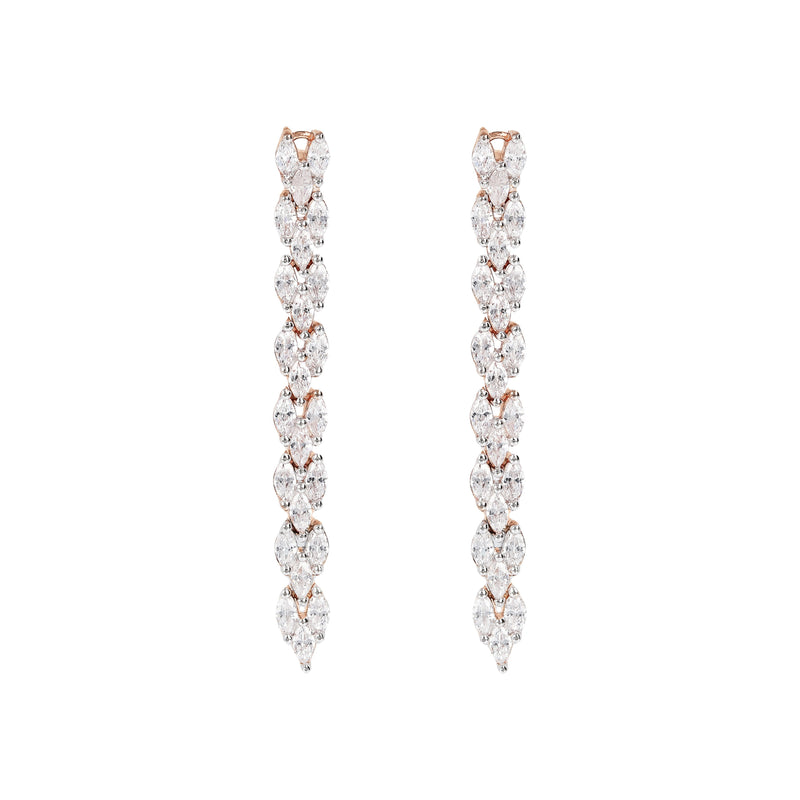 Bronzallure Cubic Zirconia Long Pendant Earrings