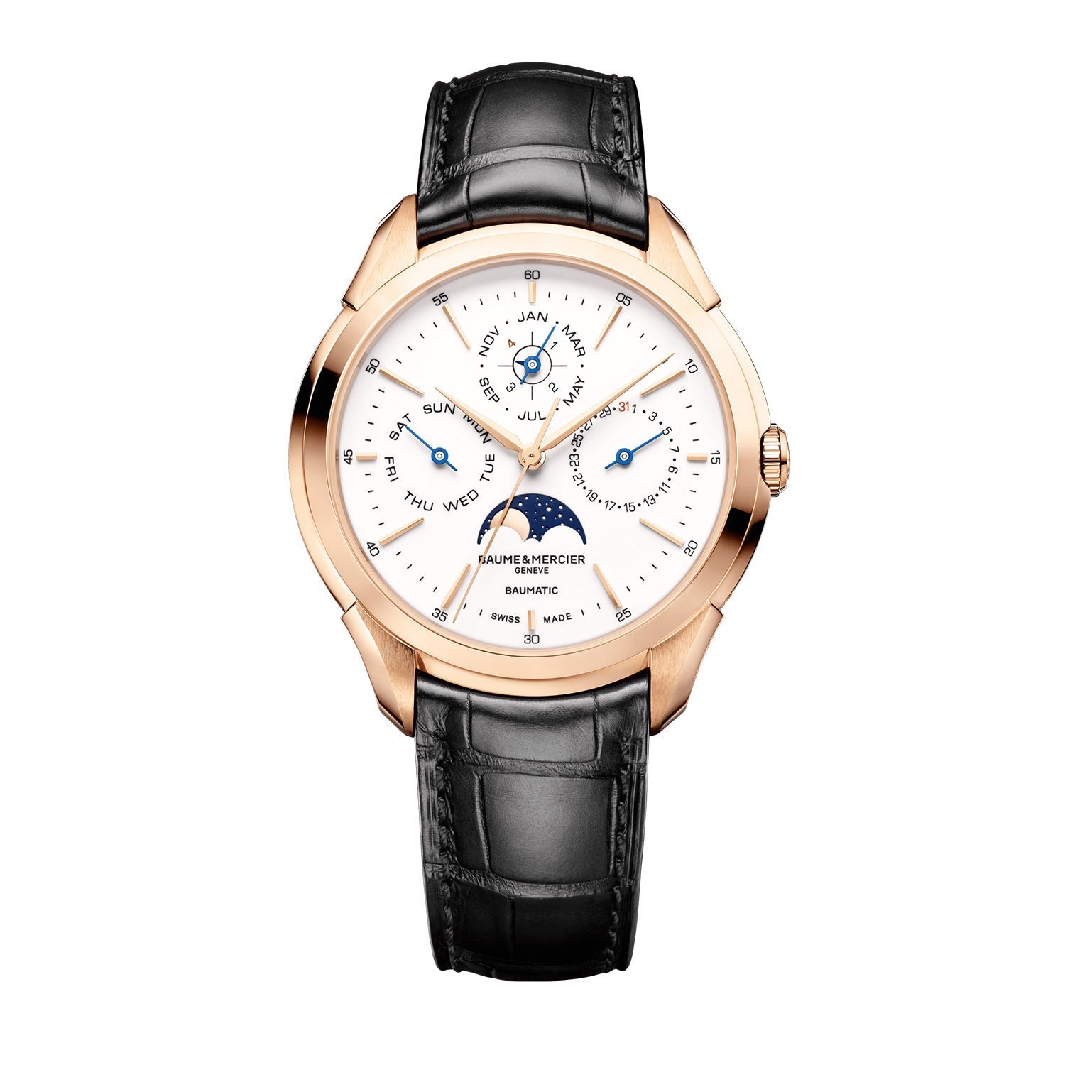 Baume & Mercier Clifton Baumatic, Perpetual Calendar Men's Watch 42mm