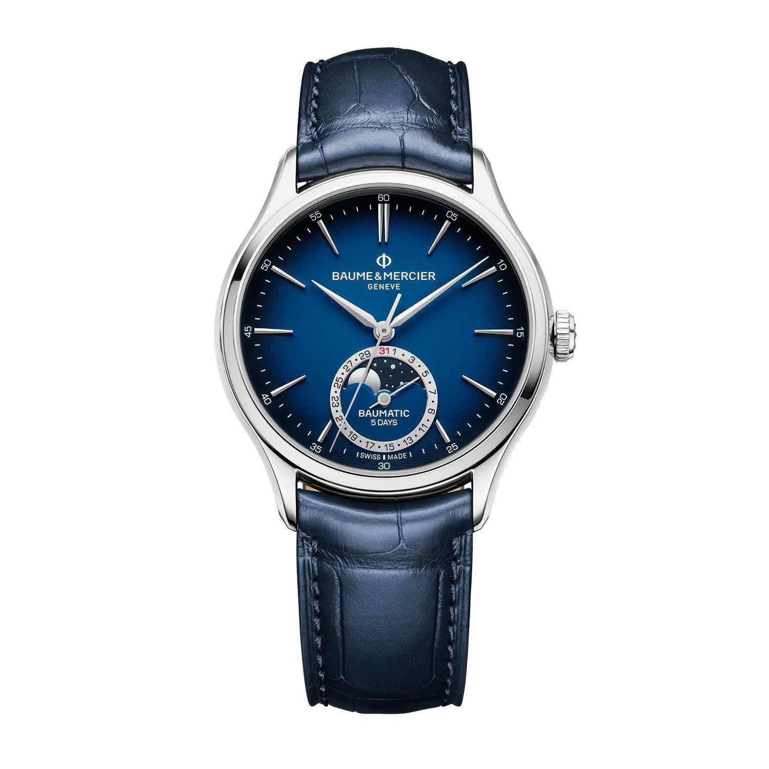 Baume & Mercier Clifton 10756 Automatic, Moon Phase, Date Men's Watch 39mm