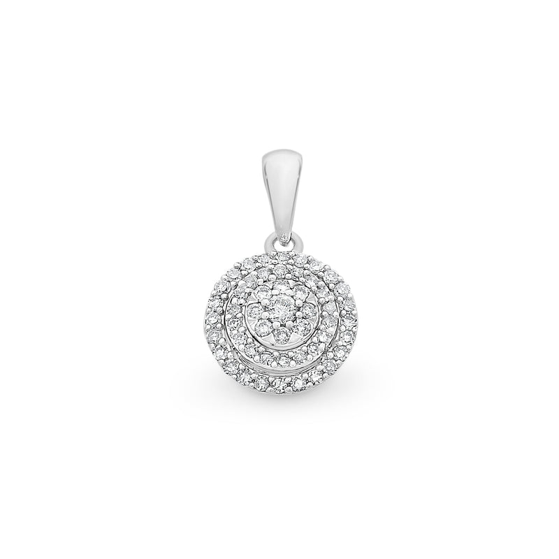 9ct White Gold 0.20ct Diamond Pendant