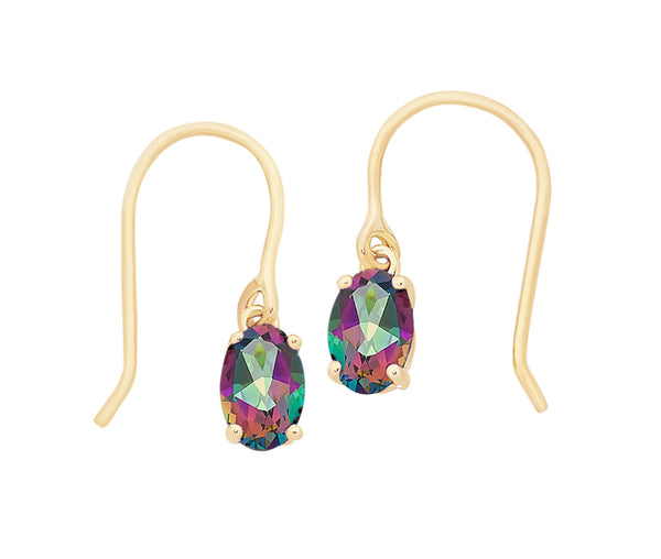 9ct Gold Mystic Topaz Earrings