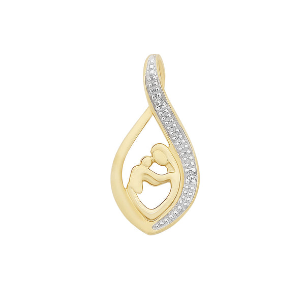 9ct Gold Diamond Set Pendant