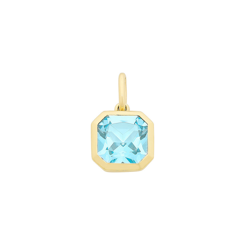 9ct Gold Blue Topaz Pendant