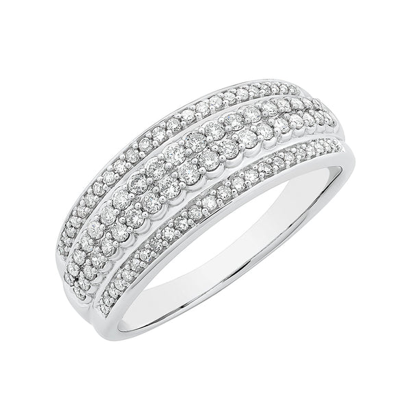 9ct White Gold 0.50ct TDW Diamond Ring