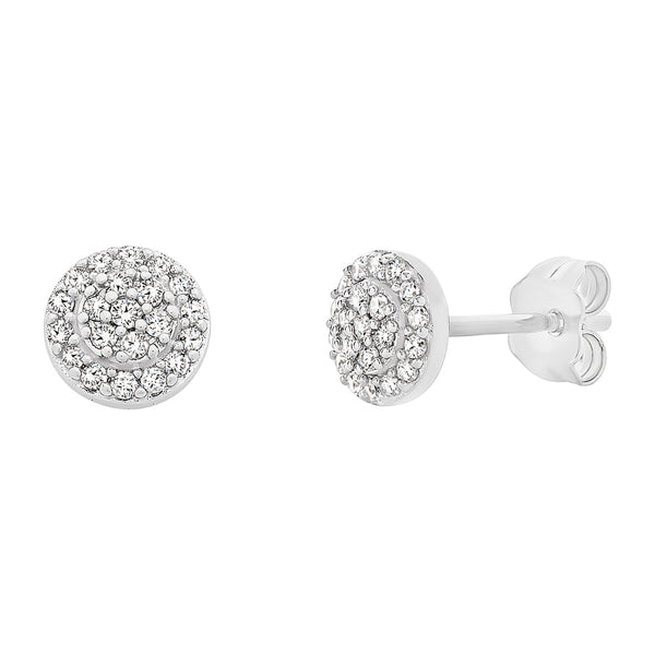 9ct White Gold 0.15ct TDW Diamond set Stud Earrings