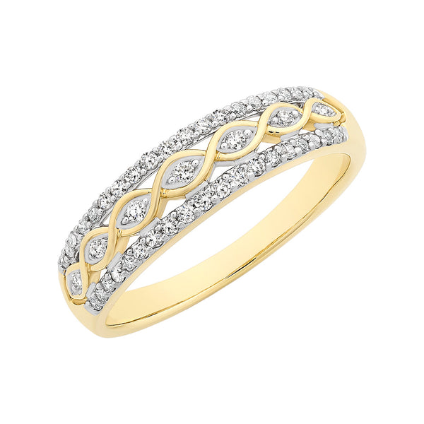 9ct Gold 0.25ct TDW Diamond Ring