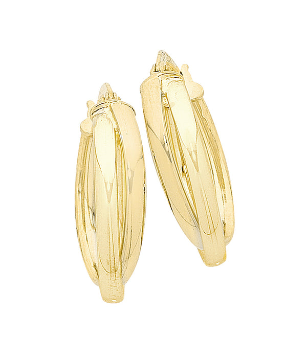 9ct Gold Silver Filled Hoop Earrings