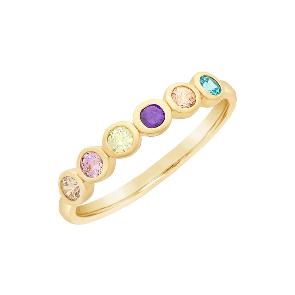 9ct Gold Multi Cubic Zirconia Ring