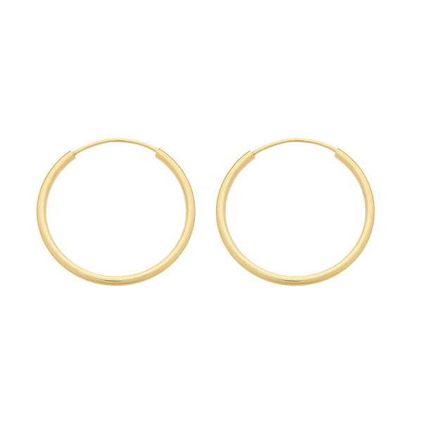 9ct Gold Silver Filled Hinged Hoop Earrings