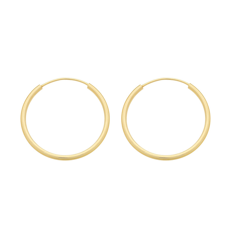 9ct Gold Silver Filled Hinged Hoop Earrings