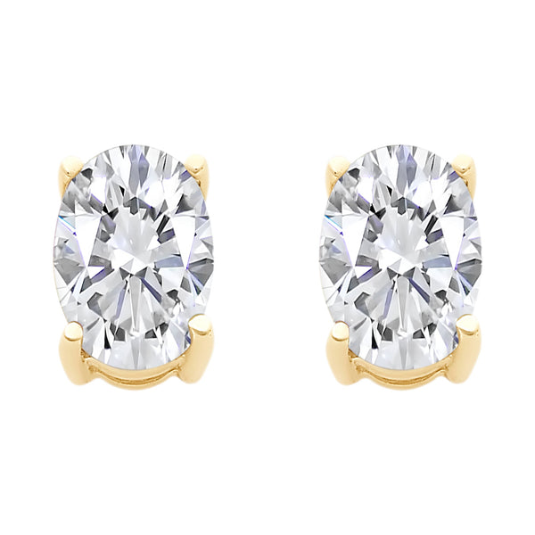 9ct Gold Cubic Zirconia Stud Earrings