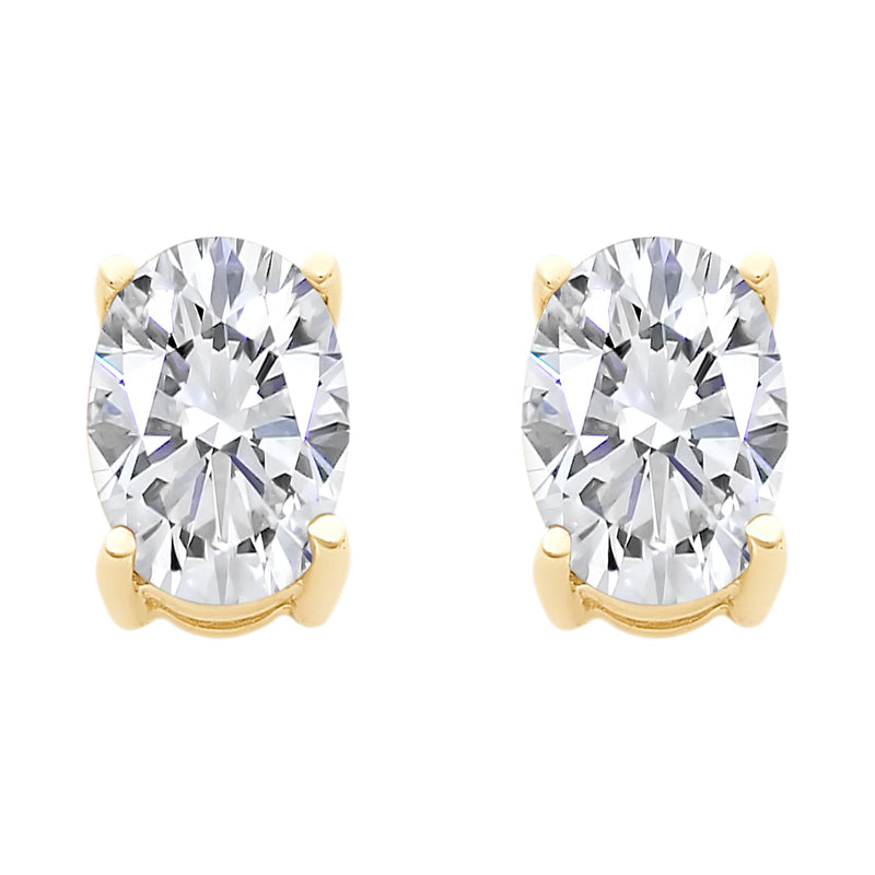9ct Gold Cubic Zirconia Stud Earrings