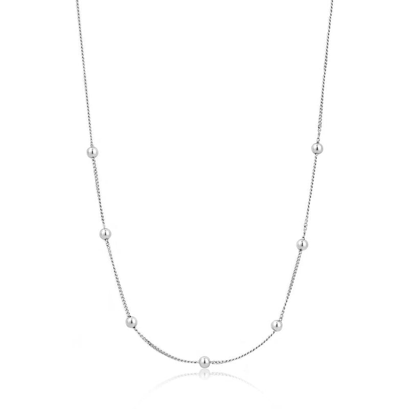 Ania Haie Modern Beaded Necklace - Silver