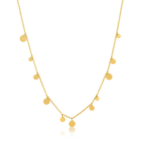 Ania Haie Geometry Mixed Discs Necklace - Gold