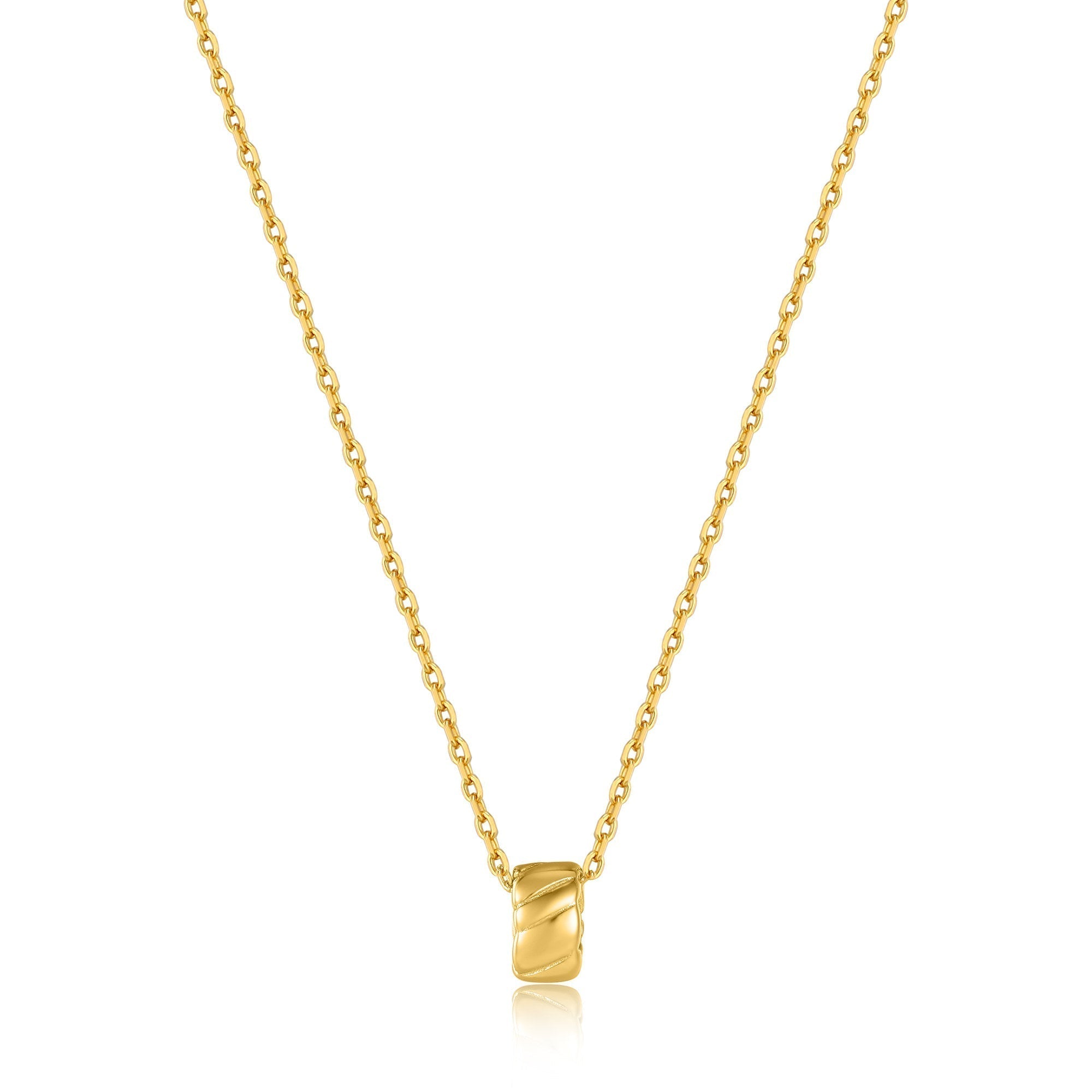Ania Haie Gold Smooth Twist Pendant Necklace