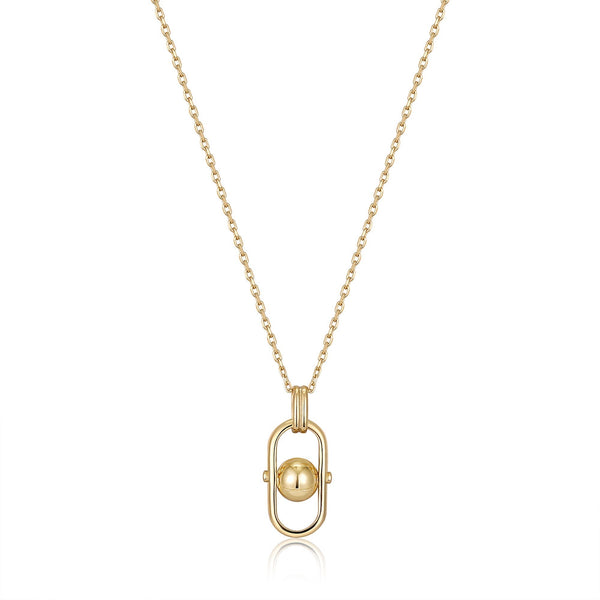 Ania Haie Gold Orb Link Drop Pendant Necklace