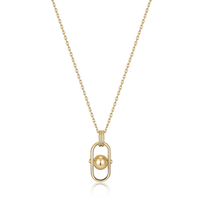 Ania Haie Gold Orb Link Drop Pendant Necklace