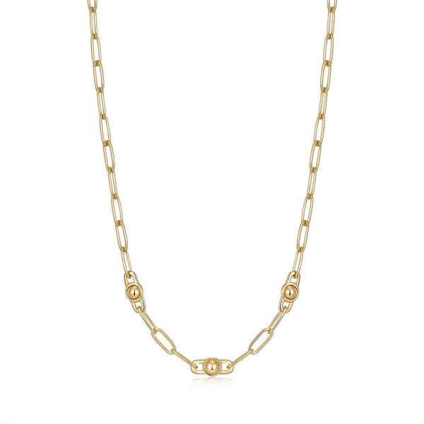 Ania Haie Gold Orb Link Chunky Chain Necklace