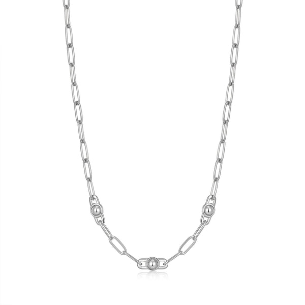 Ania Haie Silver Orb Link Chunky Chain Necklace