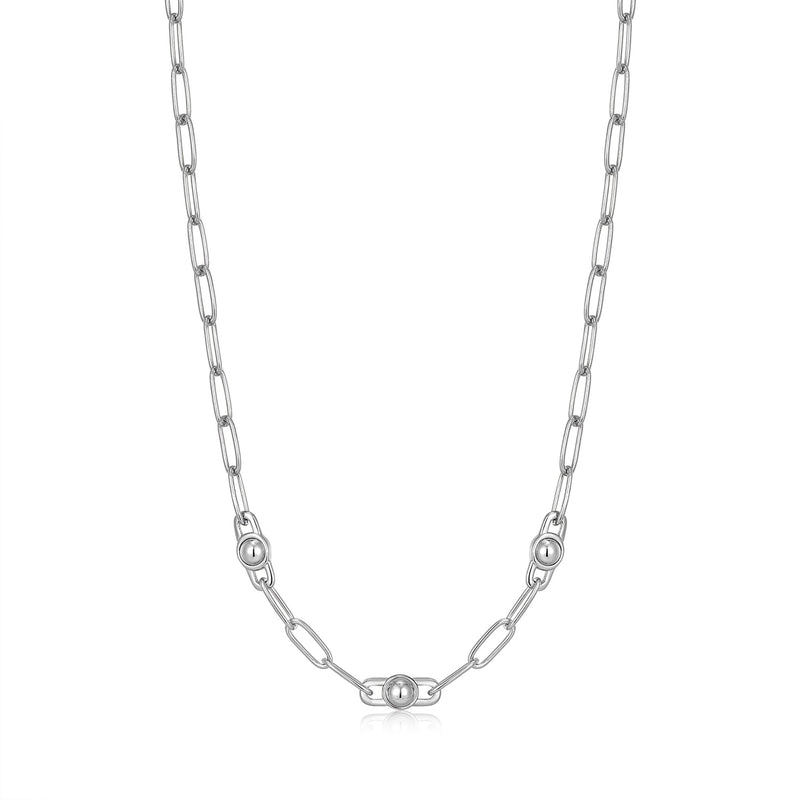 Ania Haie Silver Orb Link Chunky Chain Necklace