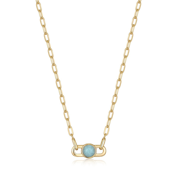 Ania Haie Gold Orb Amazonite Link Necklace