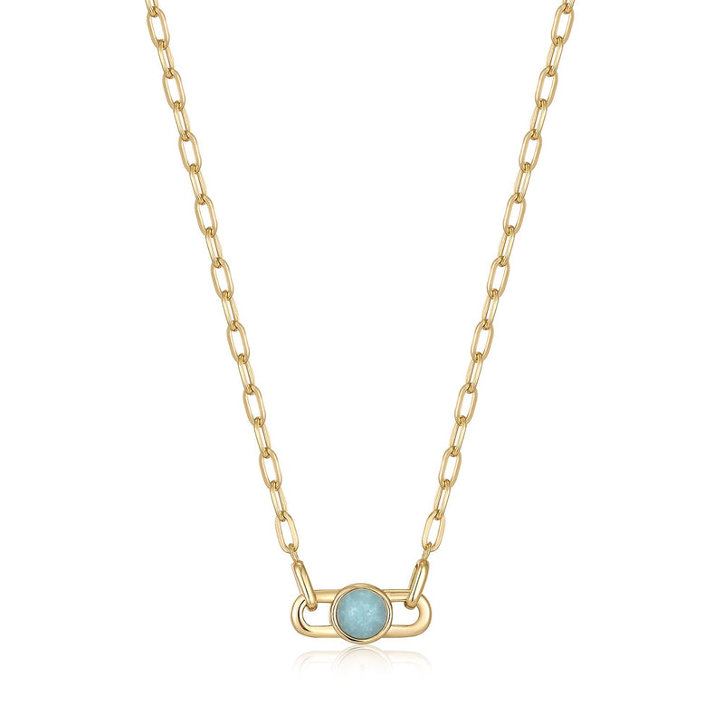 Ania Haie Gold Orb Amazonite Link Necklace