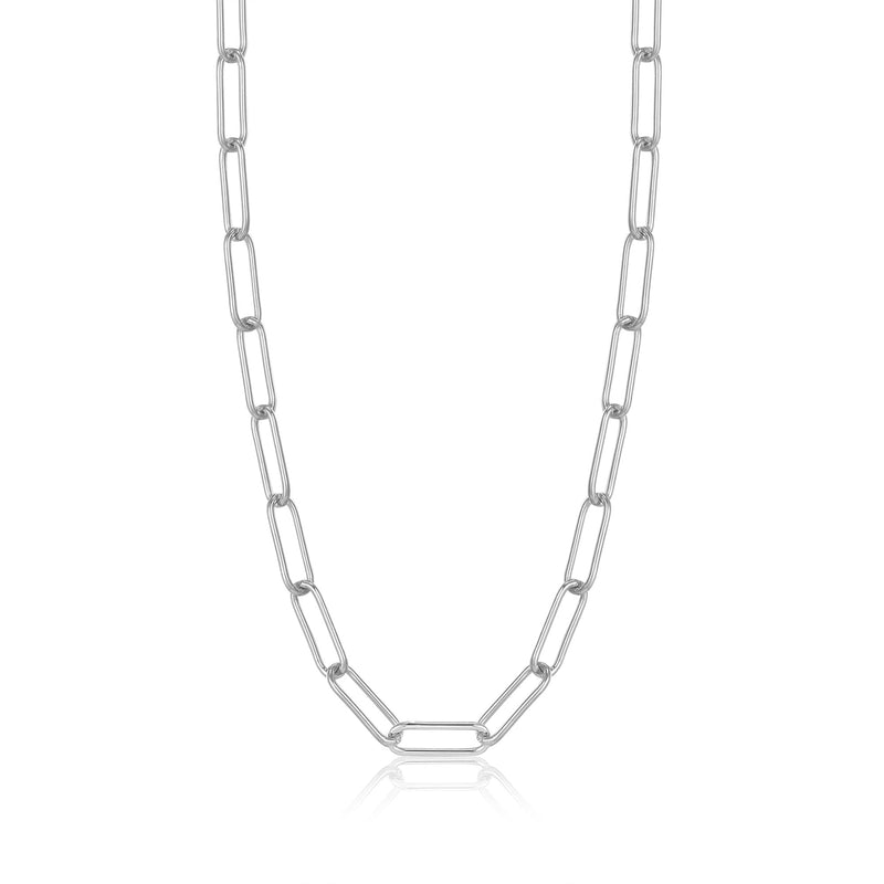 Ania Haie Silver Paperclip Chunky Chain Necklace