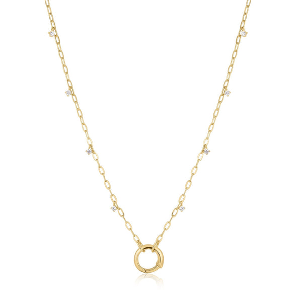 Ania Haie Gold Shimmer Chain Charm Connector Necklace