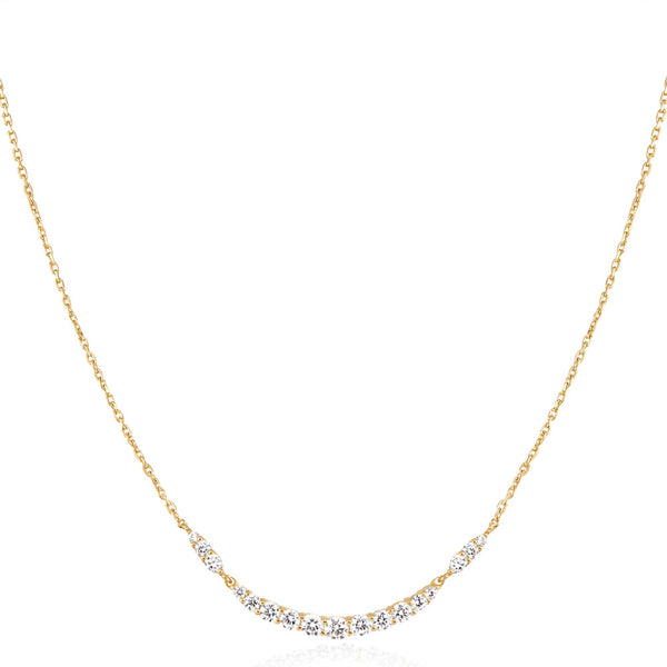 Ania Haie Gold Arc Pave Necklace