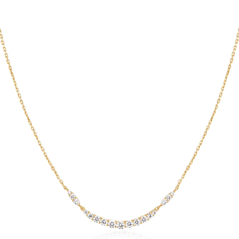 Ania Haie Gold Arc Pave Necklace