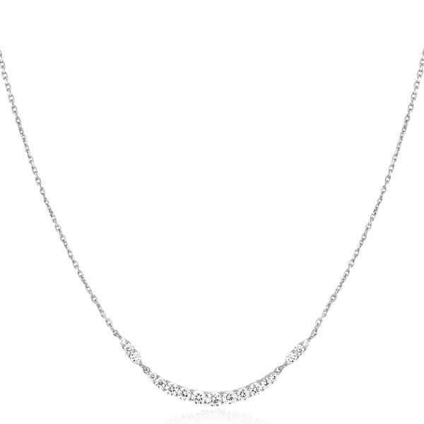 Ania Haie Silver Arc Pave Necklace